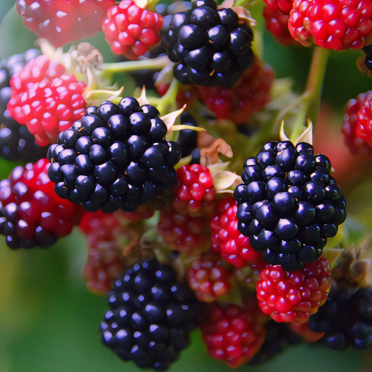 Black Satin Thornless Blackberry Plant - 1