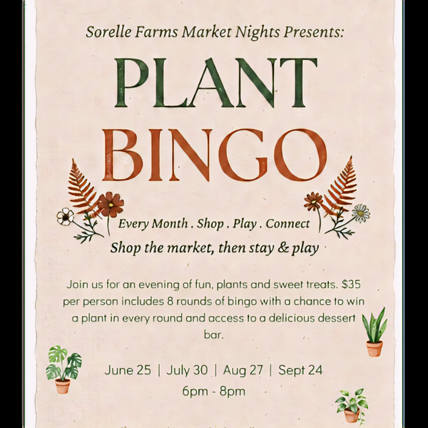 Market Nights Plant Bingo Tickets