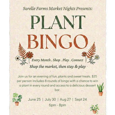 Plant Bingo at Sorelle Farms